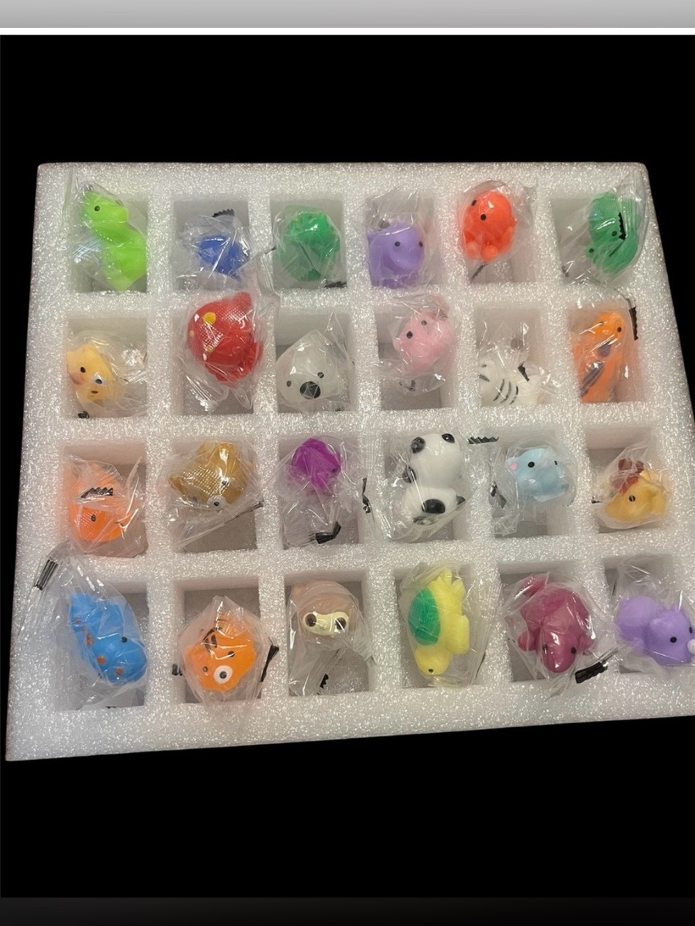 24 Mini Squishy Animal Mochi Stress Relief Toys